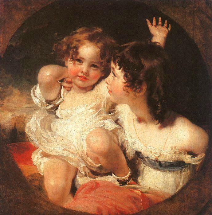 Sir Thomas Lawrence The Calmady Children oil painting image